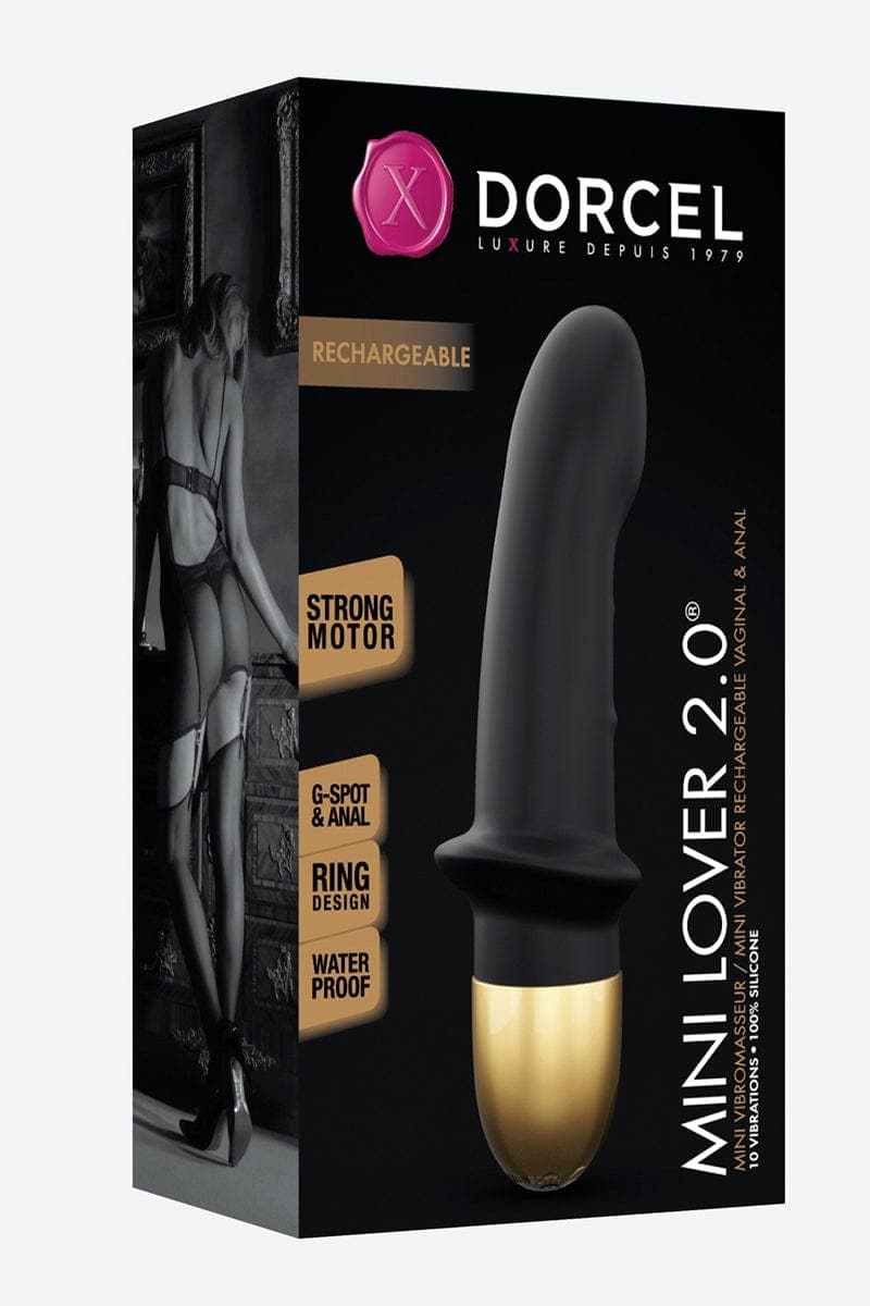 Petit vibro longue autonomie rechargeable Mini Lover noir 2.0 - Dorcel