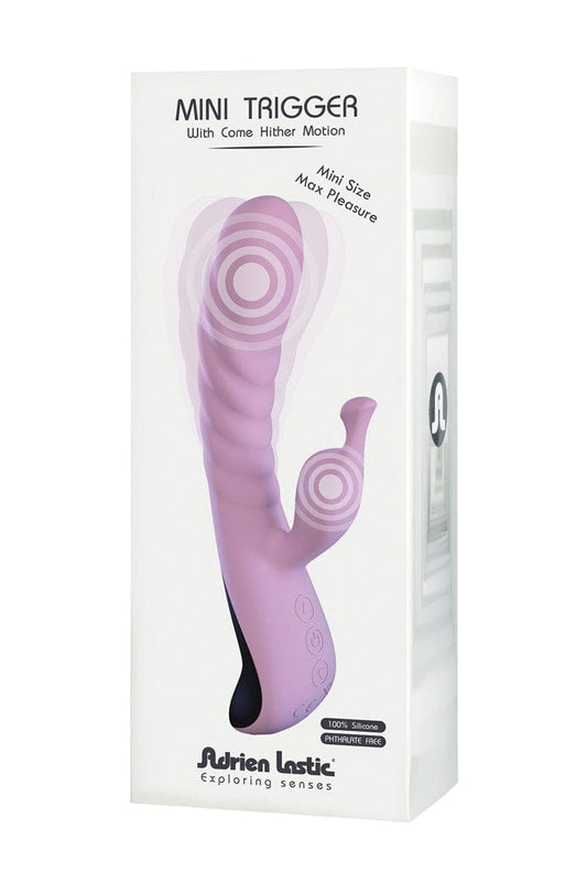 Petit vibro rabbit va et vient et vibrations Mini Trigger - Adrien Lastic
