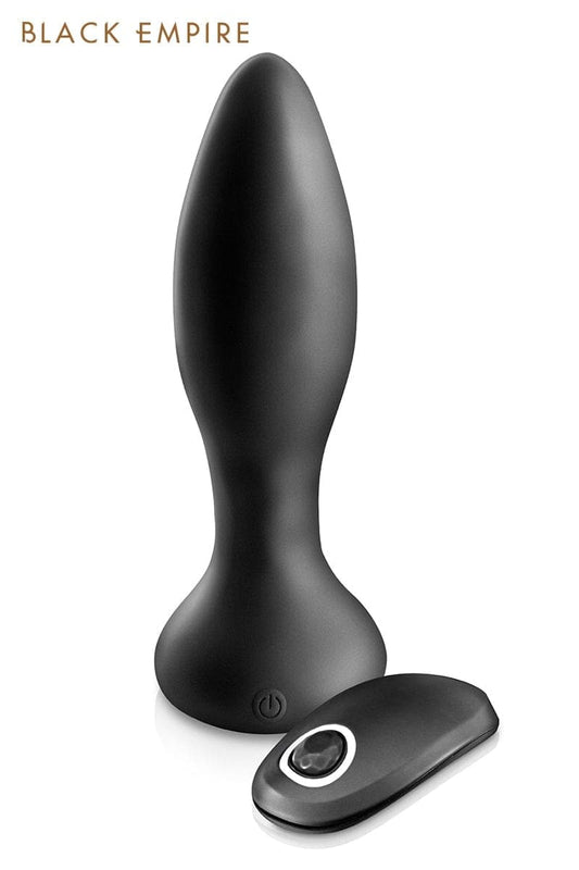 Plug anal à billes rotatives télécommandé 7 vitesses 14,3cm - Black Empire