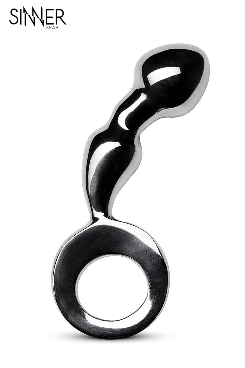 Plug anal acier inoxydable de luxe prostate Drang Fun + pochette - Sinner Gear