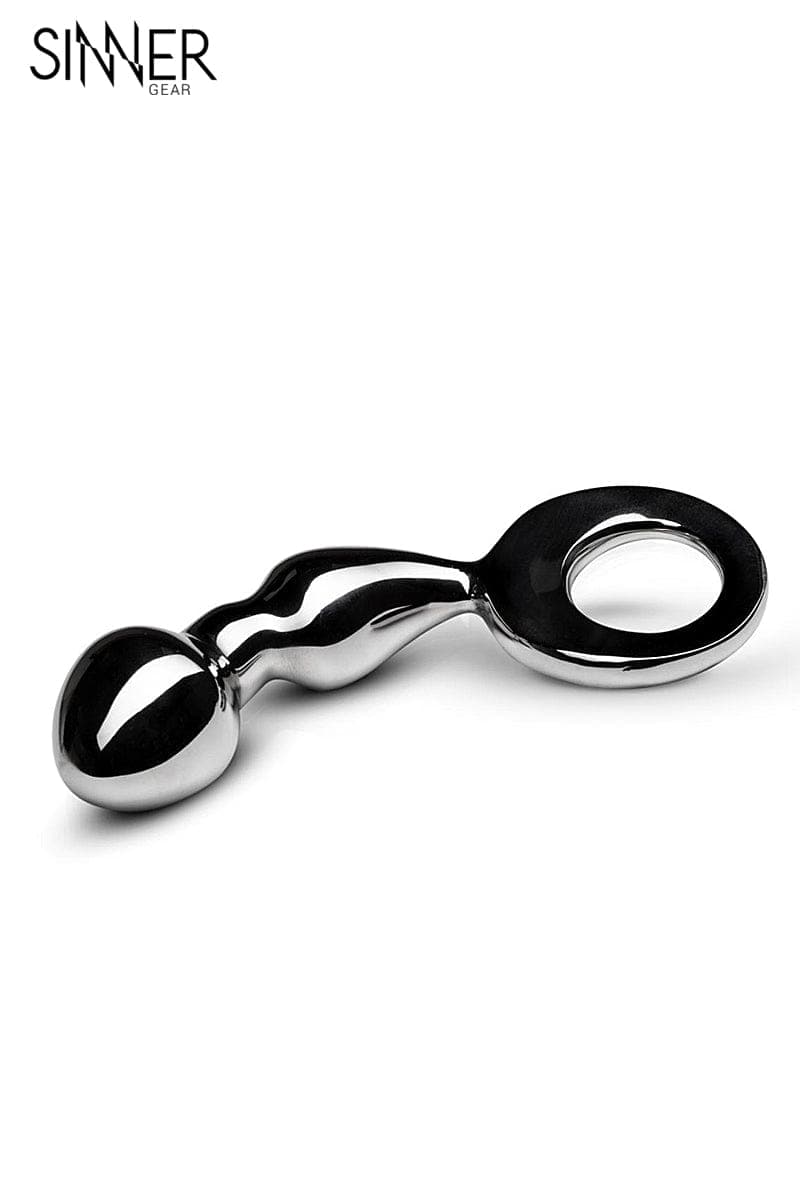 Plug anal acier inoxydable de luxe prostate Drang Fun + pochette - Sinner Gear