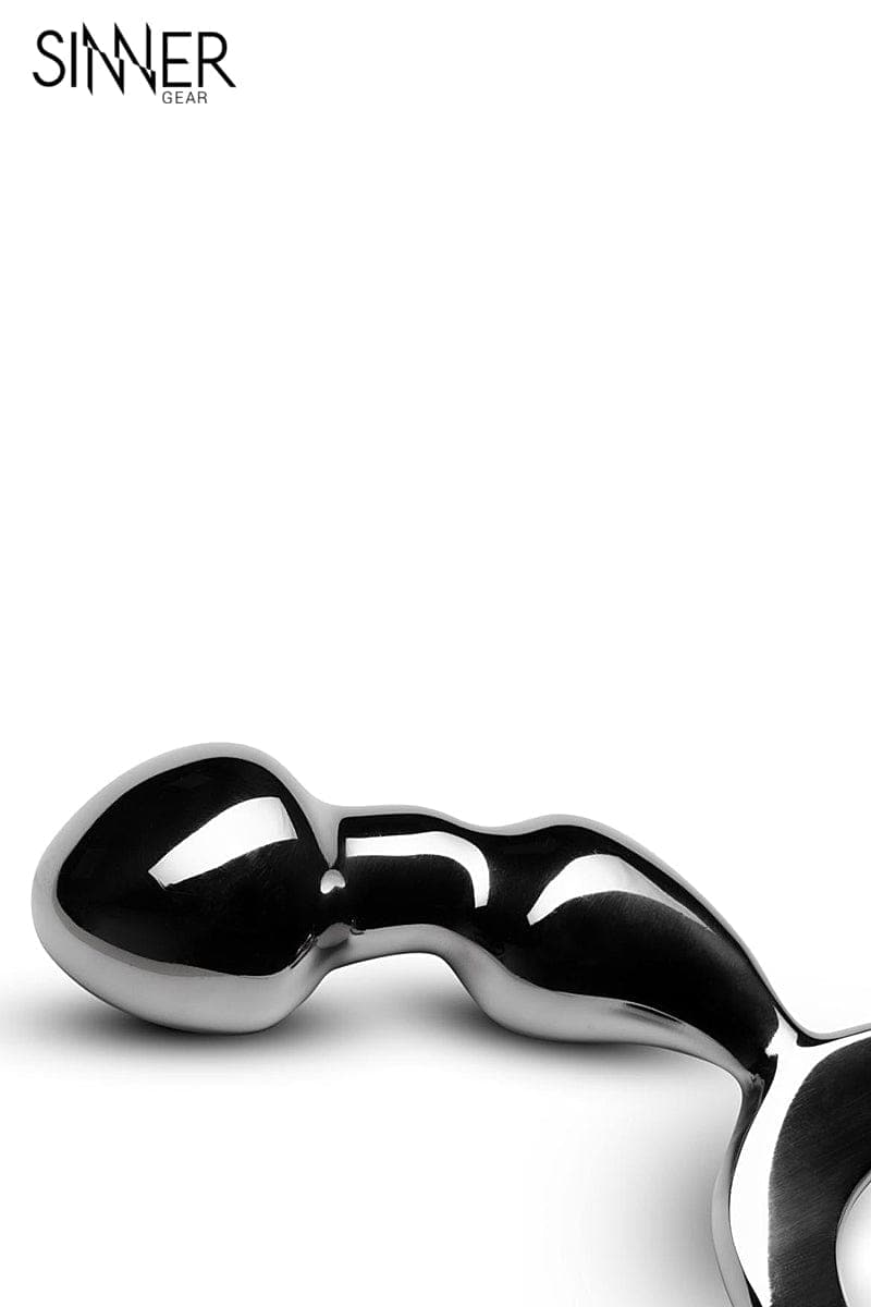 Plug anal acier inoxydable de luxe prostate Drang Fun + pochette - Sinner Gear