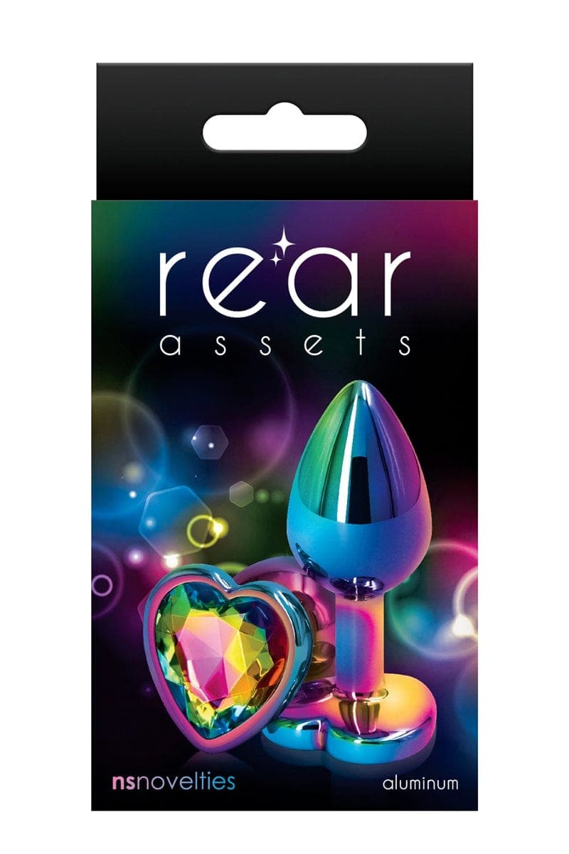 Plug anal aluminium coeur multicolore M - Rear Assets