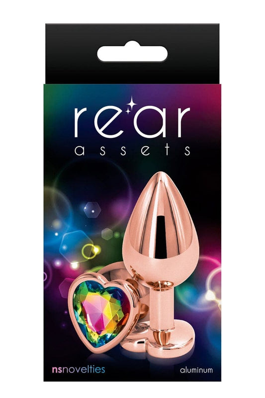 Plug anal aluminium coeur Rose Gold M - Rear Assets