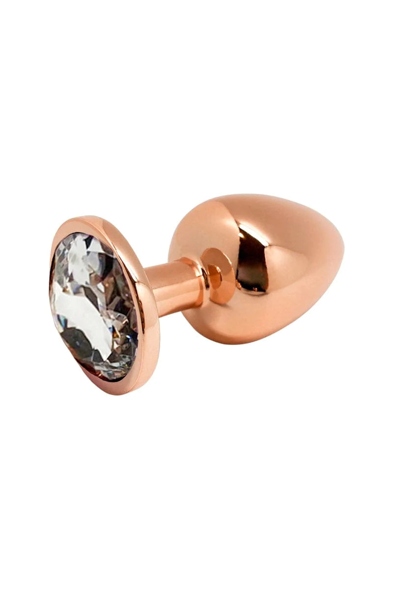 Plug anal bijou Tralalo strass transparent rosebud Taille S - Wooomy
