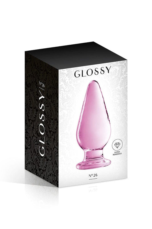 Plug anal deluxe en verre rose pour plaisir anal n°26 11,5cm - Glossy Toys