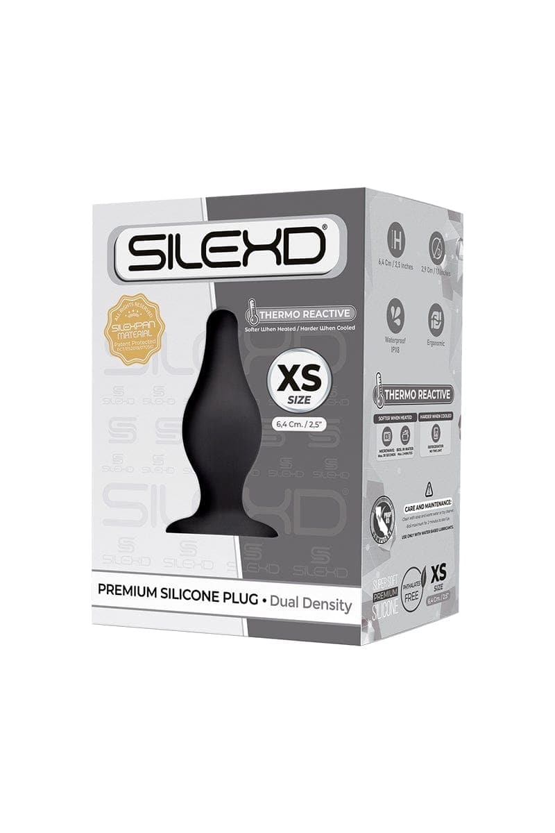 Plug anal double densité modèle 2 taille XS 6,4cm pour débutant - SilexD