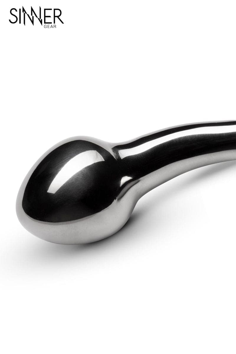 Plug anal en acier lisse pour stimulation prostate Plug + pochette de rangement - Sinner Gear