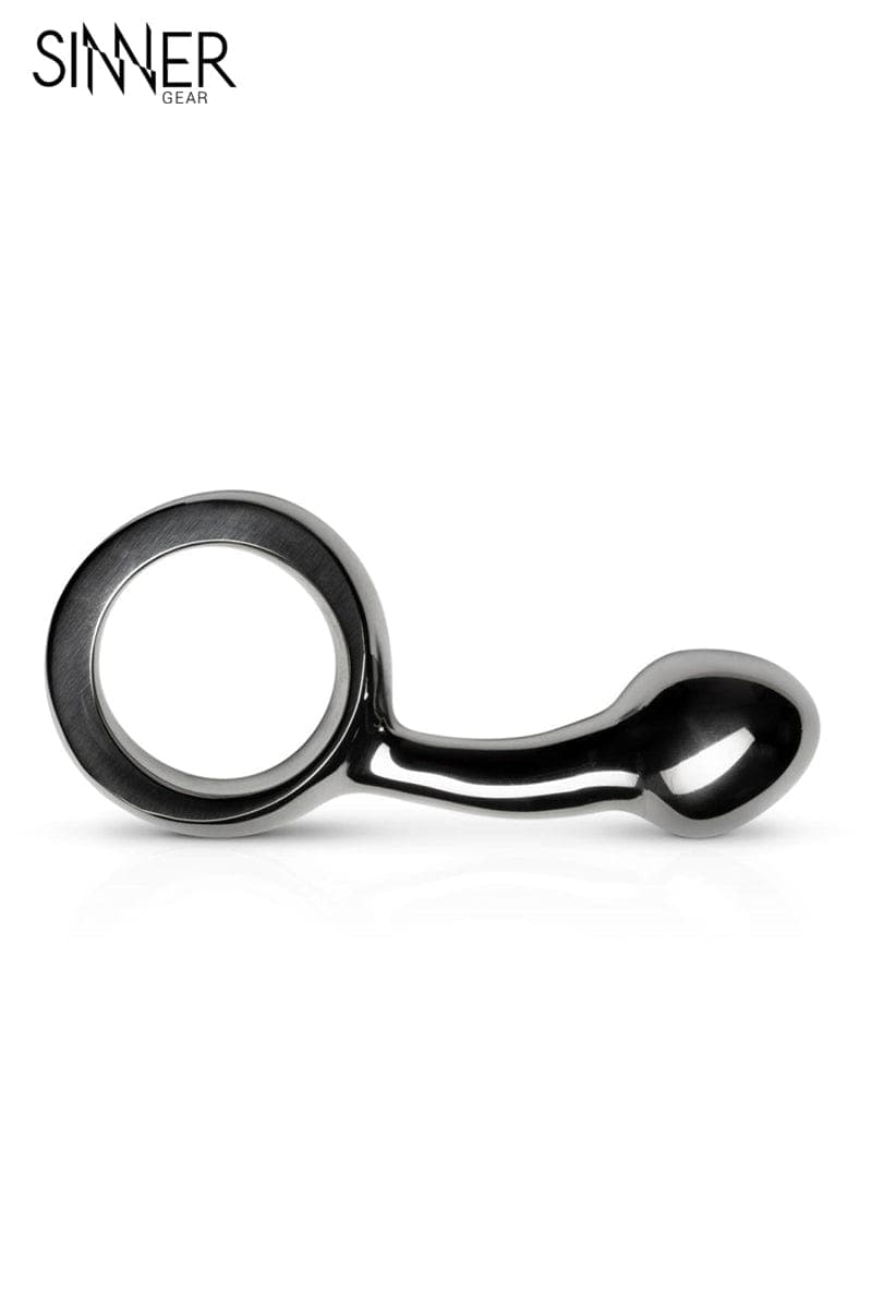 Plug anal en acier lisse pour stimulation prostate Plug + pochette de rangement - Sinner Gear