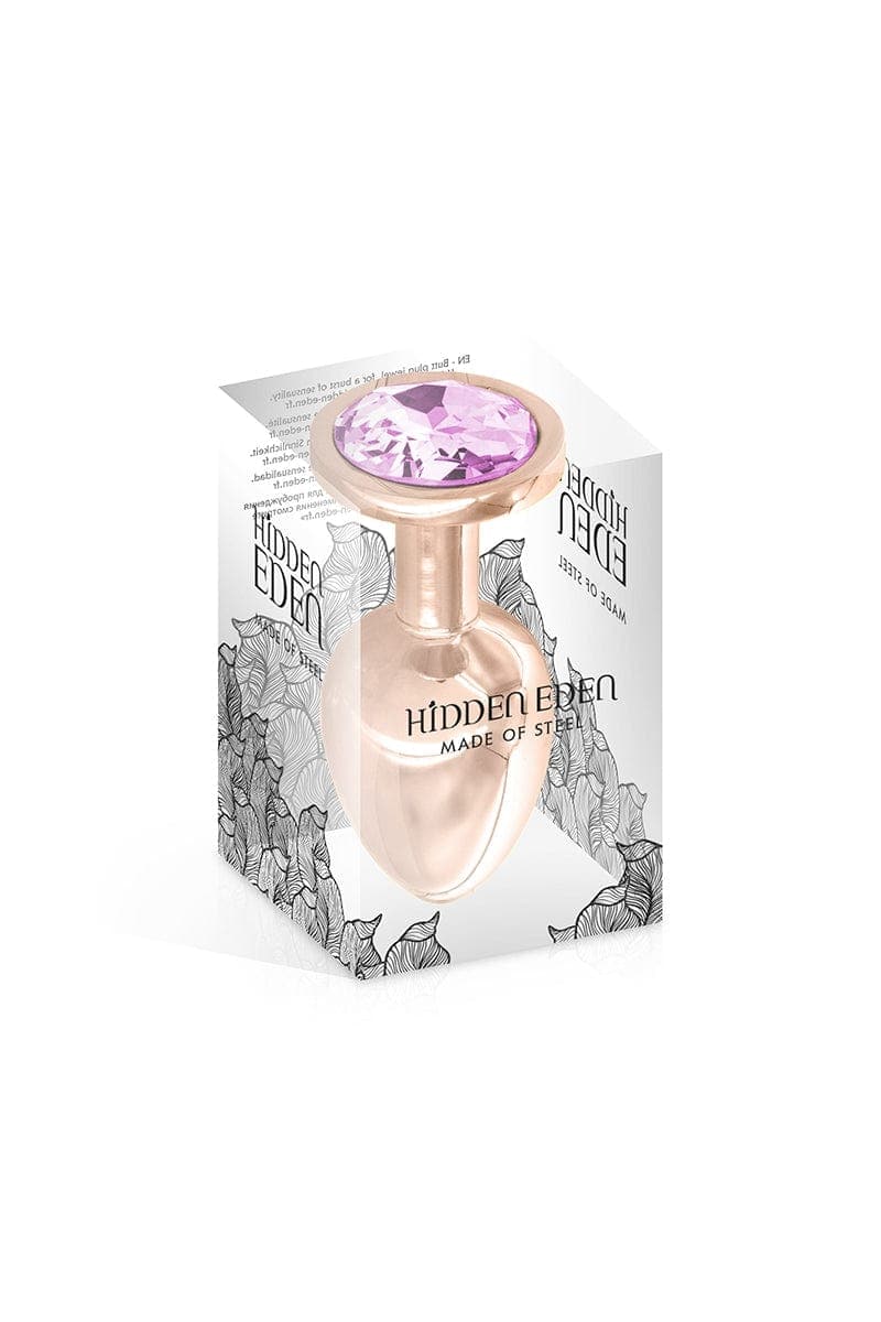 Plug anal en aluminium rose gold léger extra lisse M 9,3cm - Hidden Eden