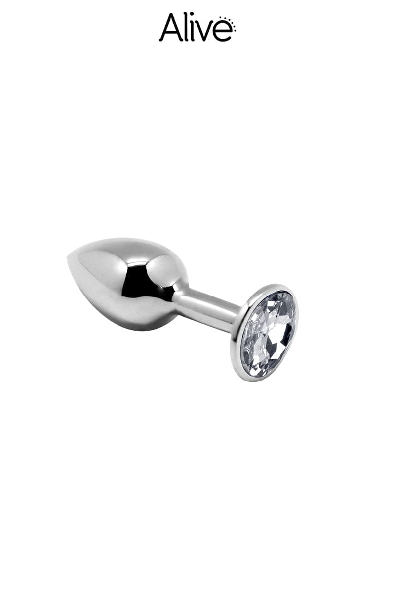 Rosebud-Analplug aus Metall, transparentes Analjuwel, 2,8 x 6,3 cm, S Only Love Rosebud-Analplug aus Metall, transparentes Analjuwel, 2,8 x 6,3 cm, S Only Love