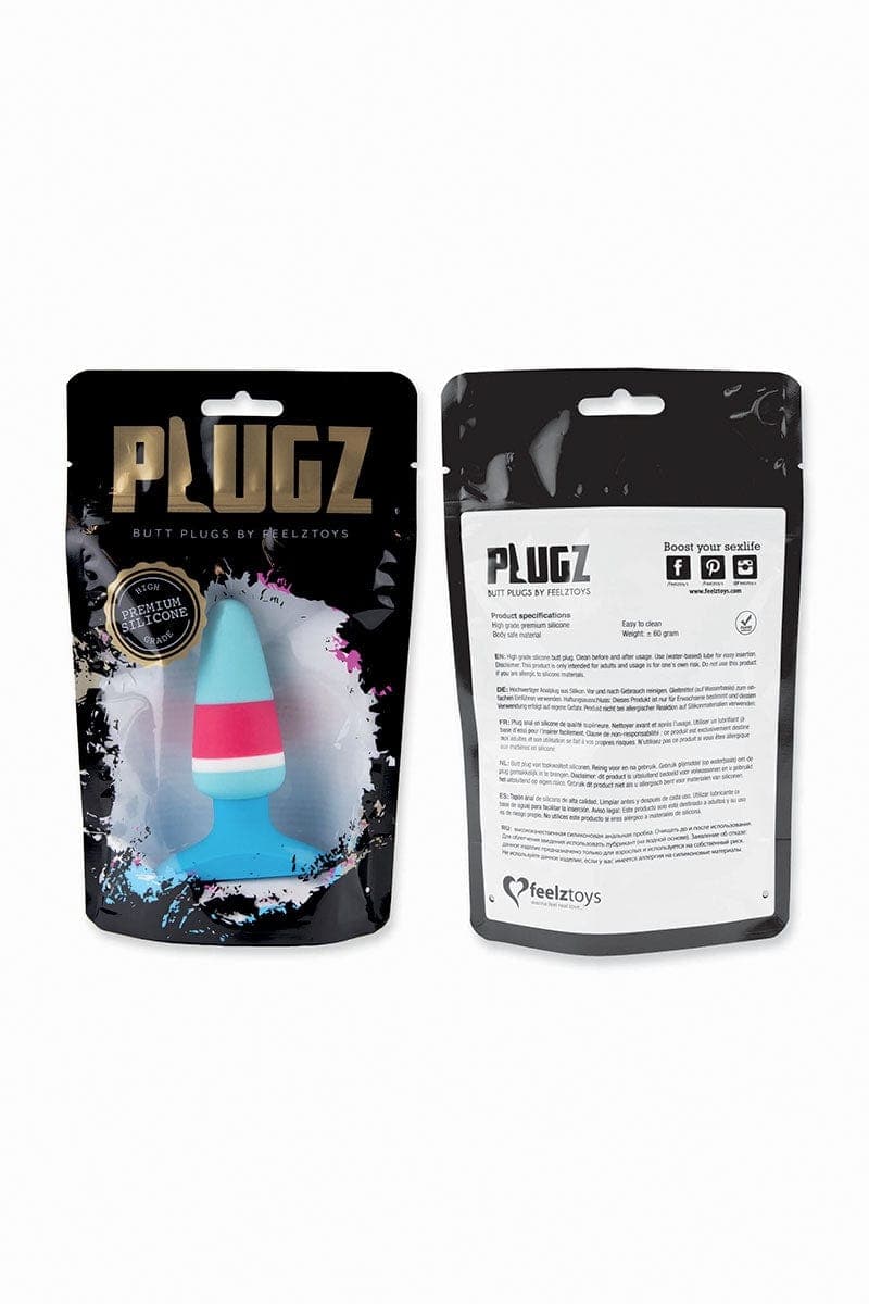 Plug anal en silicone coloré pénétration agréable Plugz Colors n1 9cm- FeelzToys