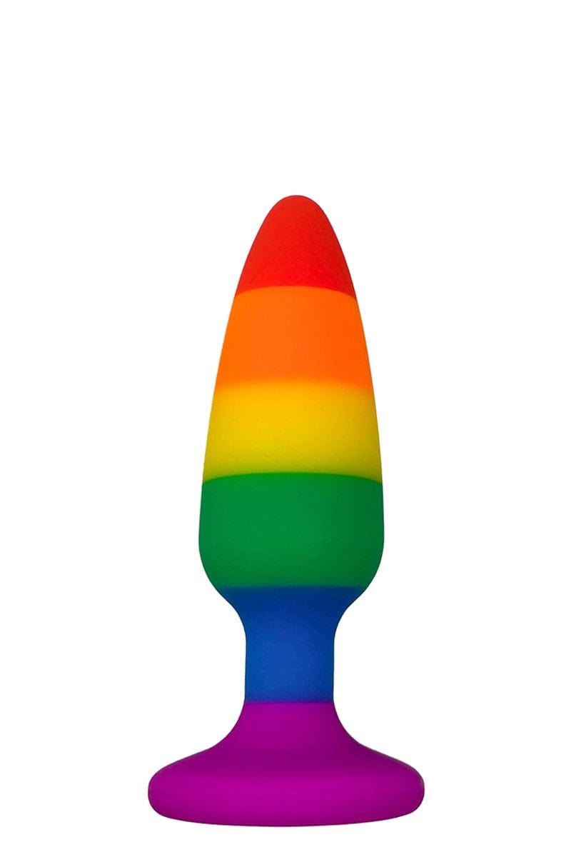Plug anal LGBT arc en ciel Hiperloo taille S 9 x 2,4cm - Wooomy
