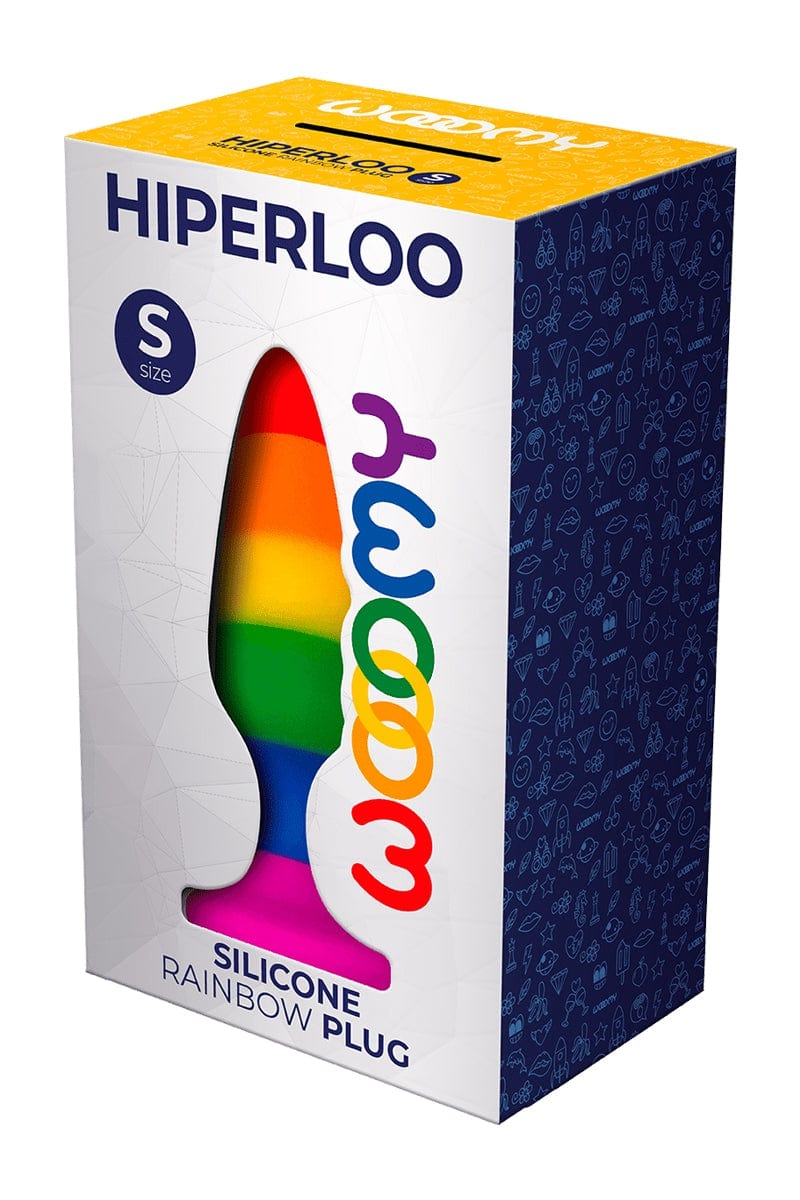 Plug anal LGBT arc en ciel Hiperloo taille S 9 x 2,4cm - Wooomy