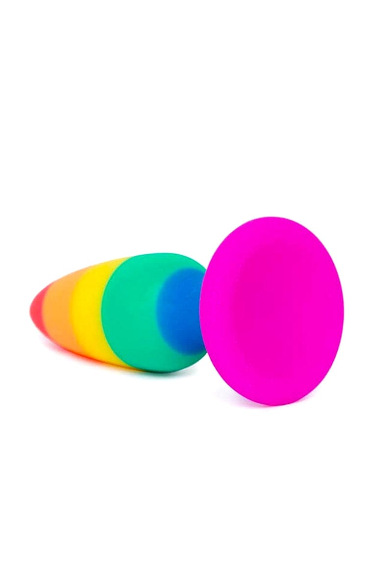 Plug anal LGBTQ+ Hiperloo Silicone Rainbow Plug L - Wooomy