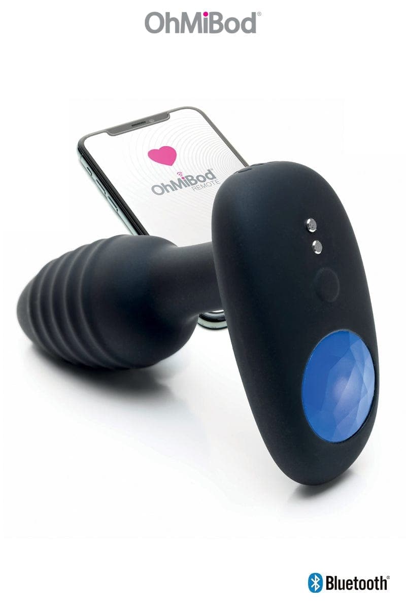 Plug anal lumineux en silicone vibrant connecté à distance Lumen 10,1cm - Kiiroo
