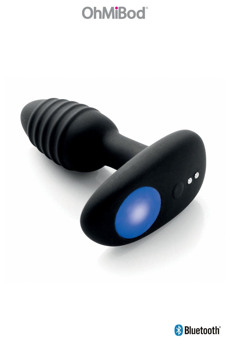 Plug anal lumineux en silicone vibrant connecté à distance Lumen 10,1cm - Kiiroo