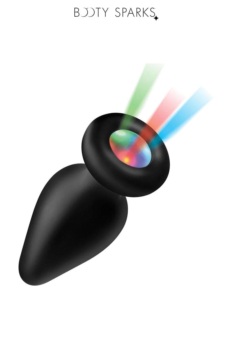 Plug anal lumineux L en silicone led 3 couleurs - Booty Sparks