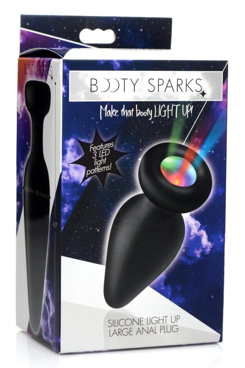 Plug anal lumineux L en silicone led 3 couleurs - Booty Sparks