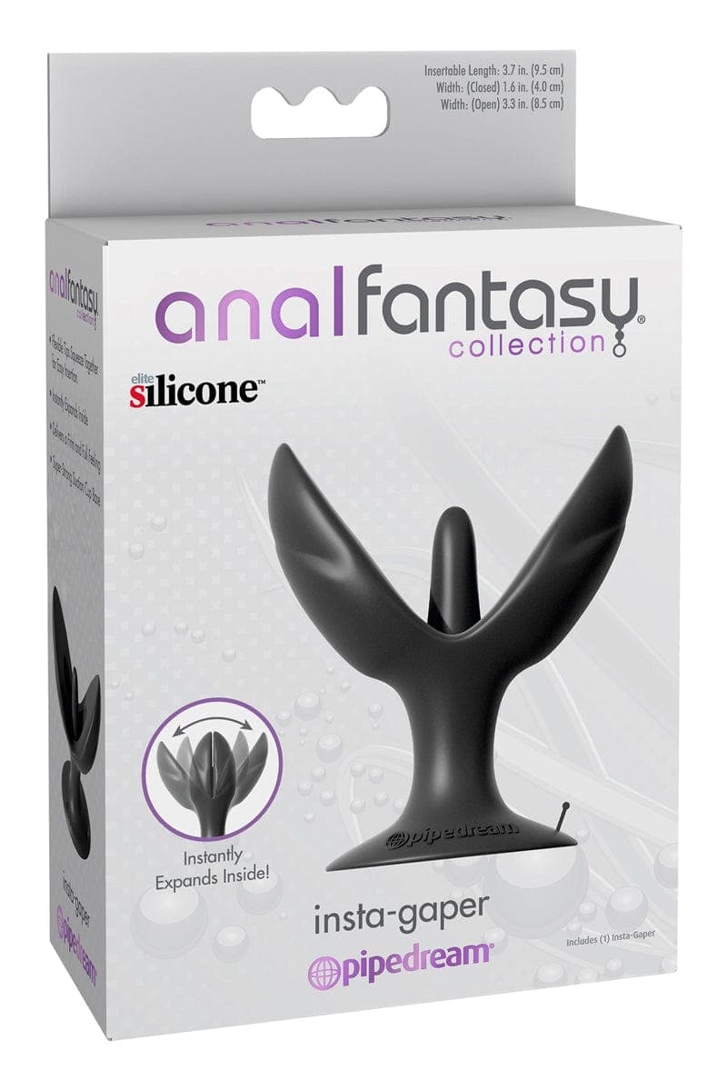 Plug anal ouvert Insta-Gaper 9,5cm insérables pour dilatation - Pipedream