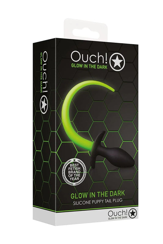 Plug anal queue de chien vert phosphorescent - Ouch