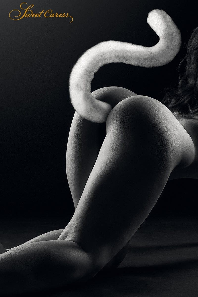 Plug anal rose avec queue de chat pour jeux de rôle BDSM - Sweet Caress