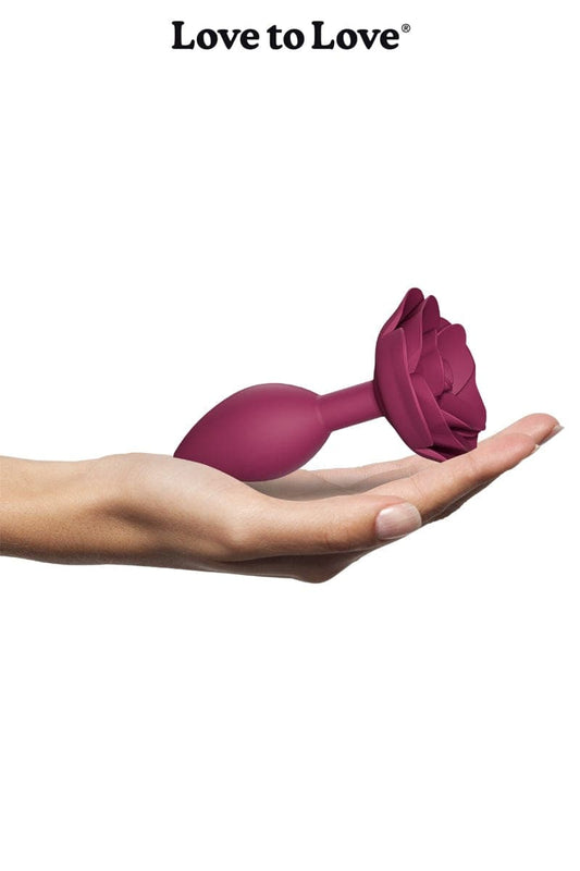 Plug anal rose ouverte 8,5 x 3,4 cm Open Roses Taille M - Love to Love