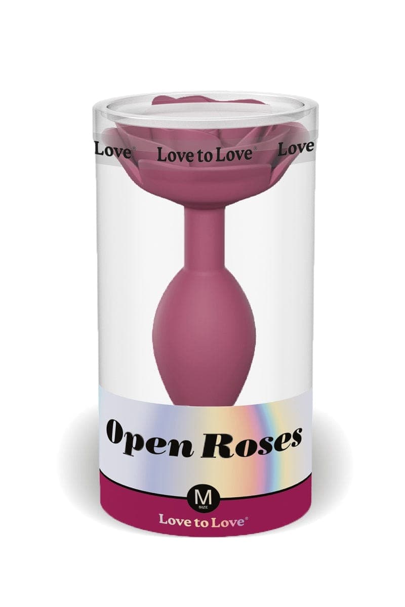 Plug anal rose ouverte 8,5 x 3,4 cm Open Roses Taille M - Love to Love