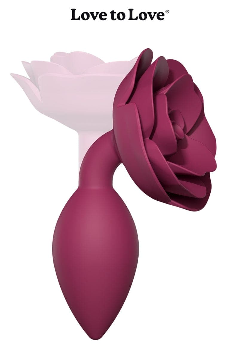 Plug anal rose ouverte 8,5 x 3,4 cm Open Roses Taille M - Love to Love