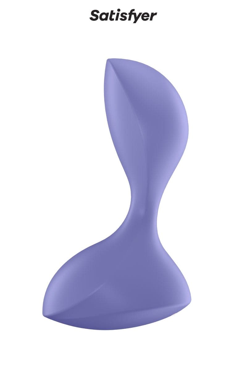 Plug anal unisexe connecté en silicone Sweet Seal lilas taille M 11cm - Satisfyer