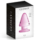 Plug anal verre Glossy Toys 9 x 5,5 cm forme conique n°23 Pink - GlossyToys