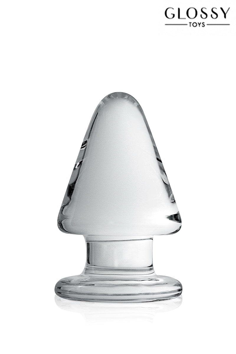 Plug anal verre translucide 9 x 5,5 cm Glossy Toys n°23 Clear - GlossyToys
