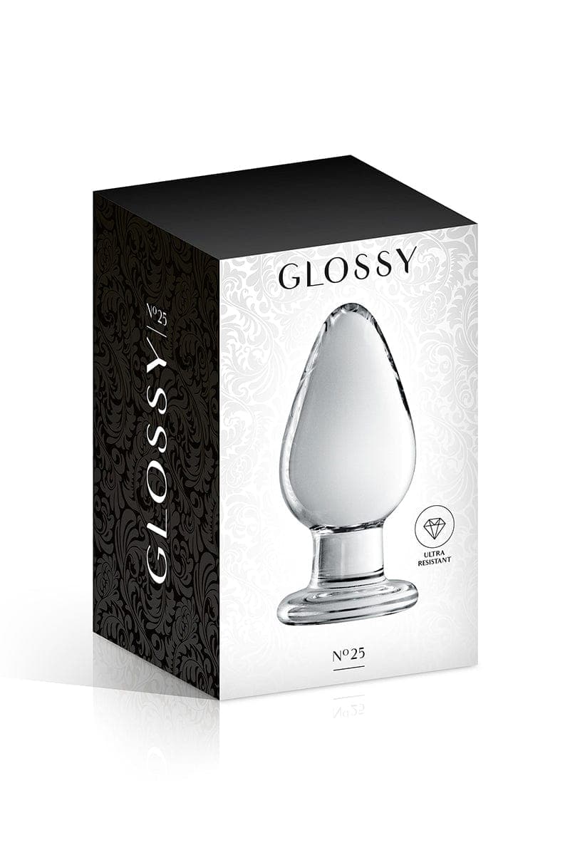 Plug anal verre translucide n°25 pour initiés au plaisir anal - Glossy Toys