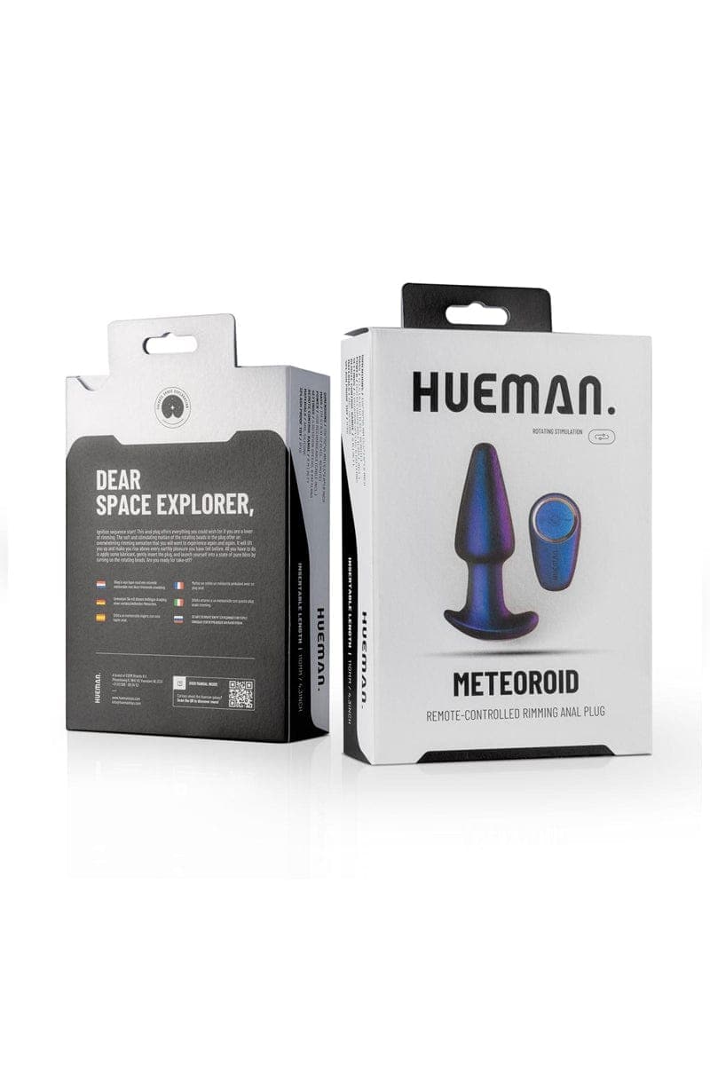 Plug anal vibrant 6 modes rotatif télécommandé rechargeable Meteoroid - Hueman
