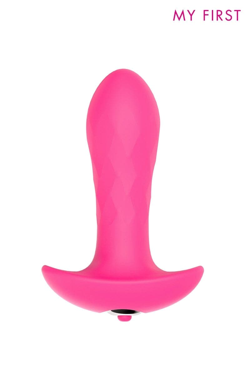 Plug anal vibrant amovible 10,7 x 3 cm Hush + pile incluse  - My First