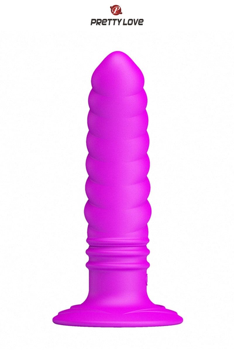 Plug anal vibrant avec ventouse stimulation point G Twist - Pretty Love
