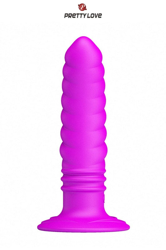 Plug anal vibrant avec ventouse stimulation point G Twist - Pretty Love