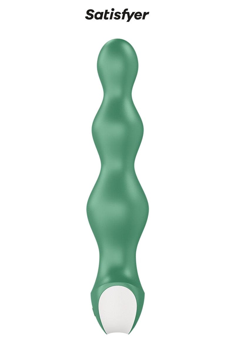 Plug anal vibrant étanche unisexe en silicone vert Lolli 2 - Satisfyer