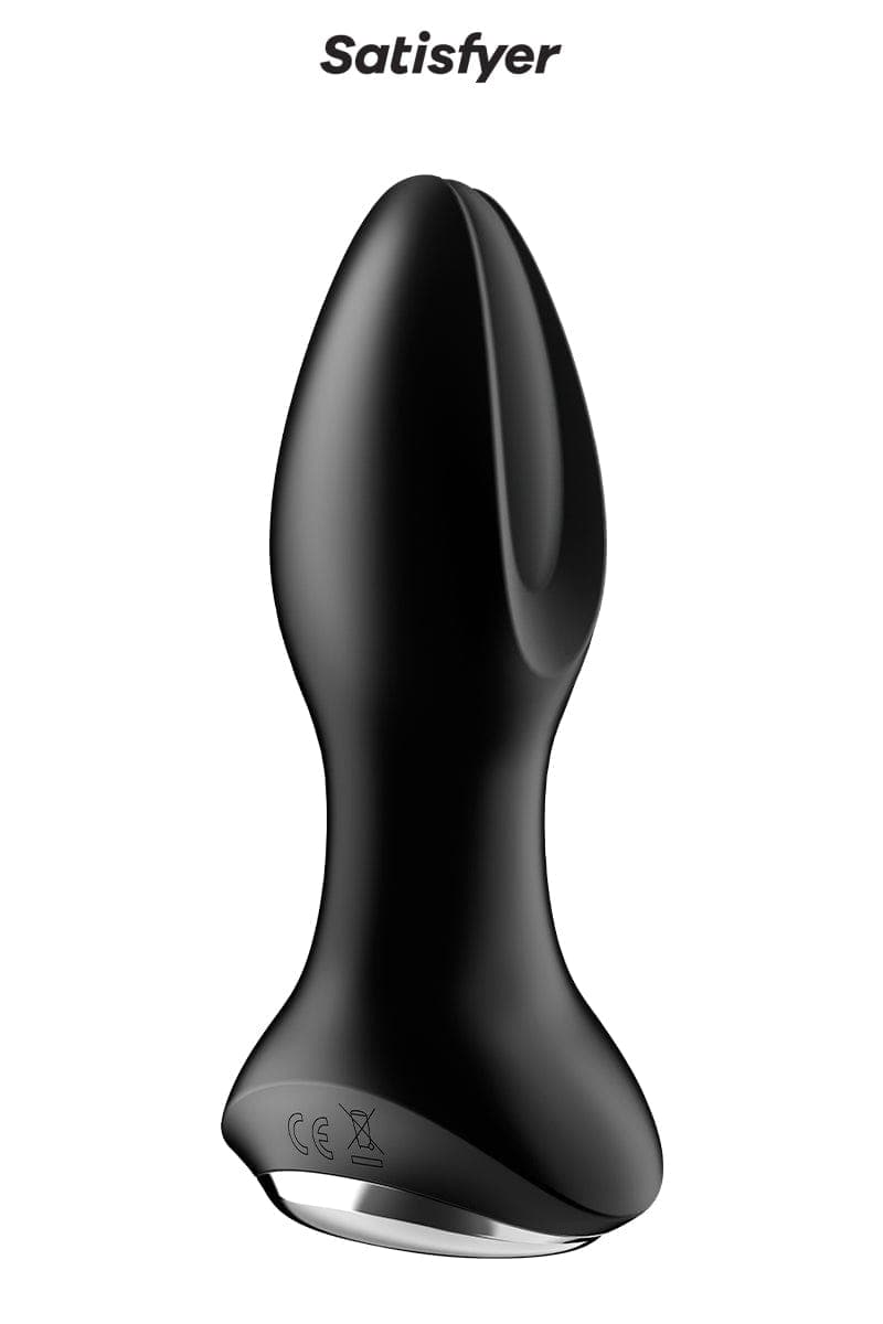 Plug anal vibrant uni-sexe Rotator Plug 2+ noir 13cm - Satisfyer