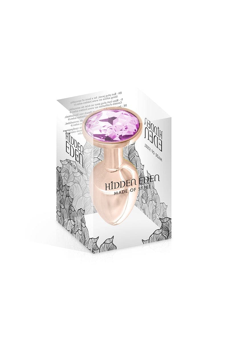 Plug bijou intime en aluminium rose gold taille S 7,1cm de plaisir anal - Hidden Eden