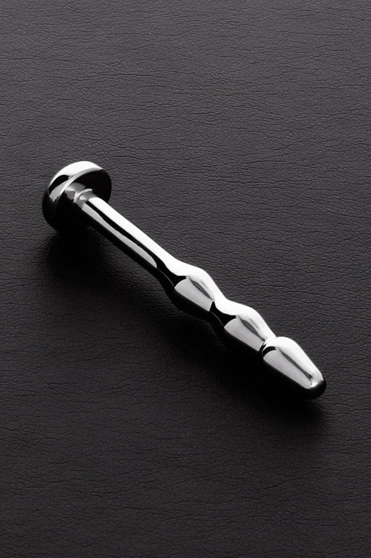 Plug de pénis en acier inoxydable strass transparent 6.5cm insérables - Triune