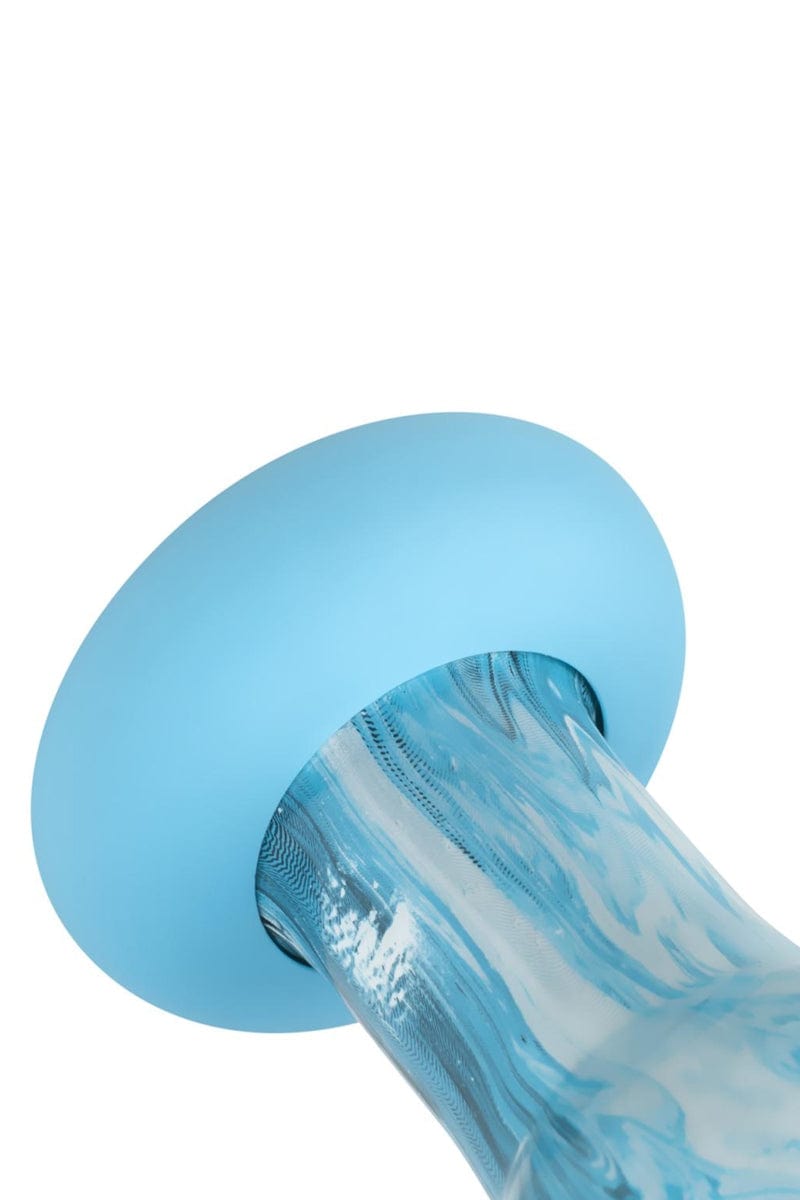 Plug en verre design bleu Ocean Curl -