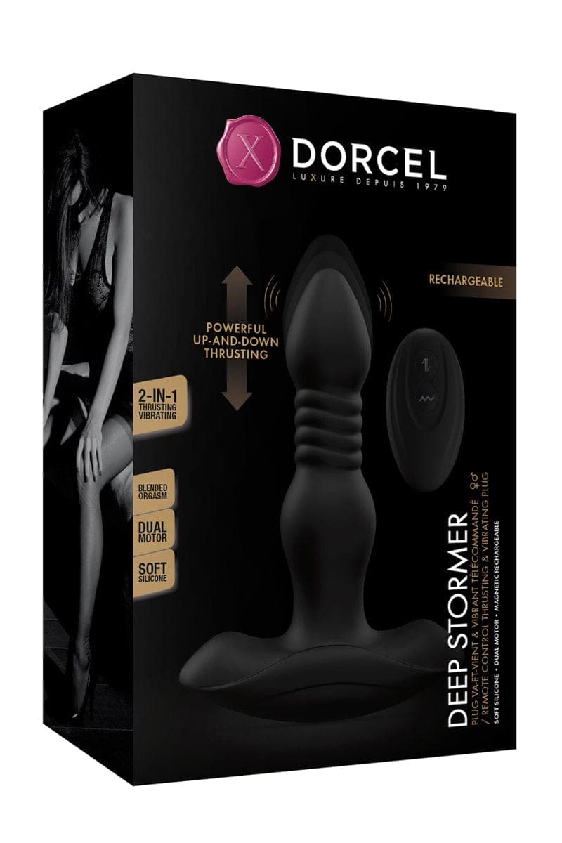 Plug mouvement vibrant va-et-vient Deep Stormer - Dorcel