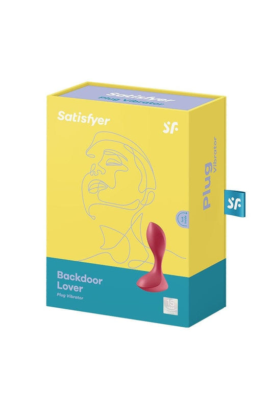Plug plaisir anal unisexe vibrant Backdoor Lover rouge 11,2cm - Satisfyer