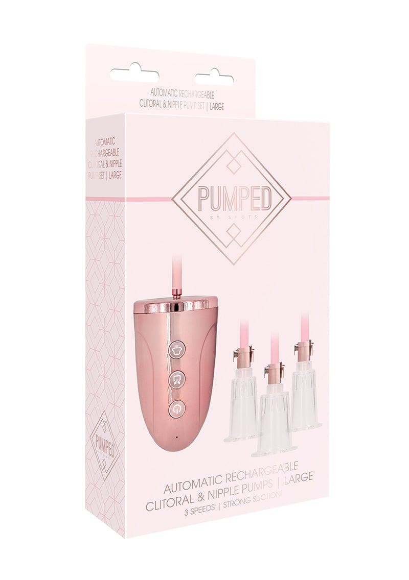 Pompe à tétons et clitoris automatique et rechargeable taille L - Pumped