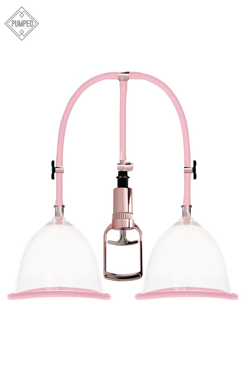 Pompes à seins effet de succion intense pour femme taille L rose gold - Pumped