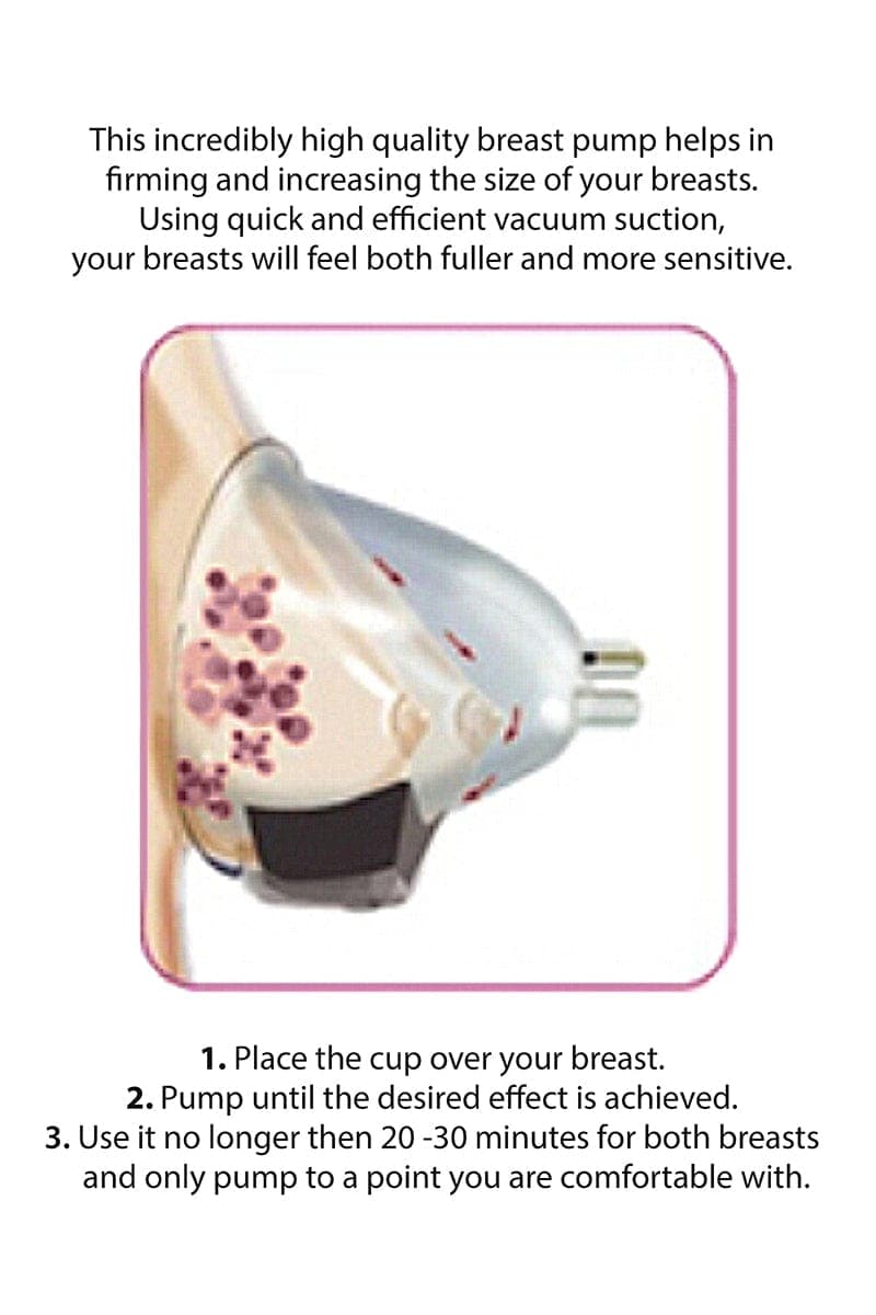 Pompes à seins effet de succion intense pour femme taille L rose gold - Pumped