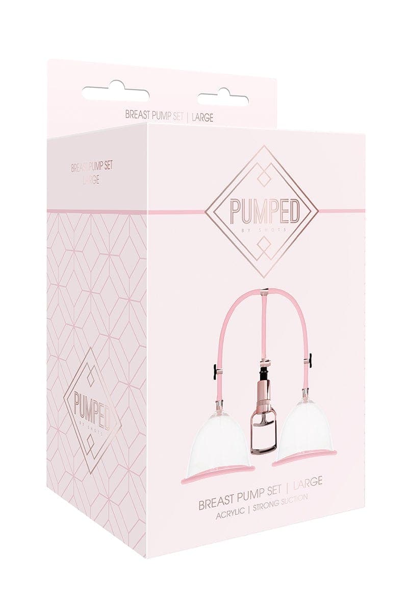 Pompes à seins effet de succion intense pour femme taille L rose gold - Pumped