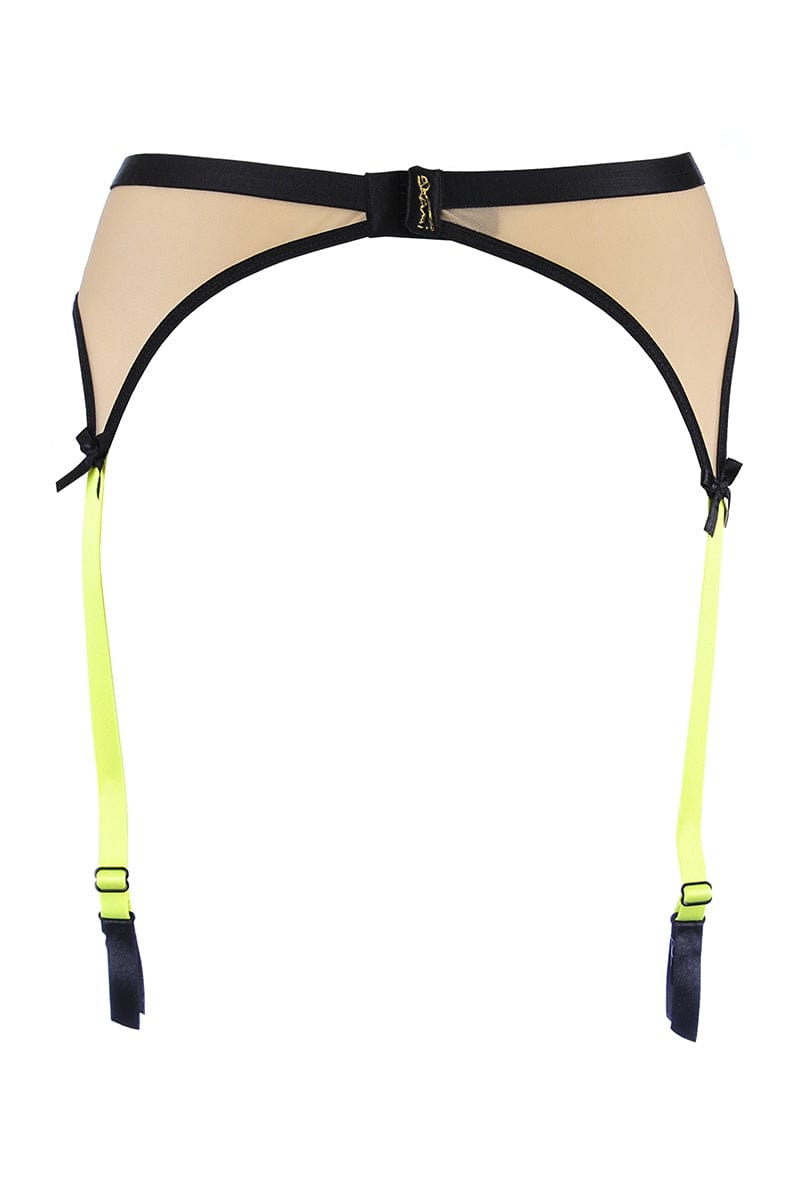 Porte-jarretelles sexy chair et fluo V-10142 Passion Wave - Axami