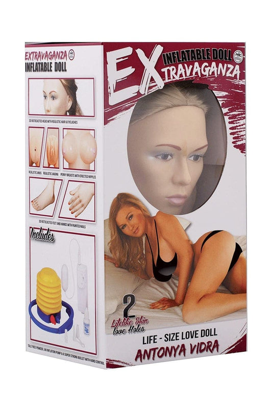 Poupée gonflable réaliste position assise cuisses écartées Antonya Vidra + gonfleur - NMC